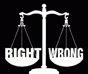 This picture of a scale weighing the words "right" and "wrong" is relevant to Unit 5 because it shows how ethical responsibilities deal with weighing out what is the right or wrong action in a given situation (Demi). Code Of Ethics, Moral Dilemma, Evolutionary Biology, Cognitive Science, Social Behavior, Business Ethics, Social Development, Brain Activities, Neuroscience