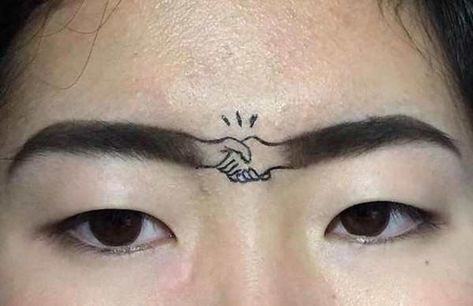 Bad Tattoos, Permanent Makeup Eyebrows, Weird Tattoos, Lip Tattoos, Poke Tattoo, Smile Food, Eyebrow Tattoo, Funny Tattoos, 문신 디자인