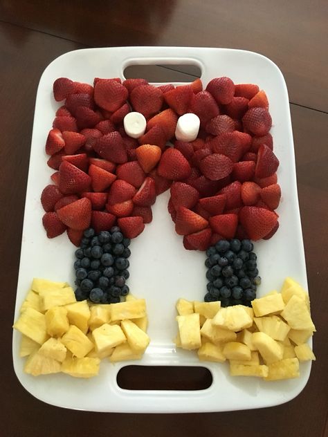 Mickey Mouse party- "Mickey's  pants" fruit tray Fruit Salad, Food Art, Mickey Mouse Party Ideas, Mickey Party, Mickey Mouse Party, Girl First Birthday, Kids Party, First Birthdays