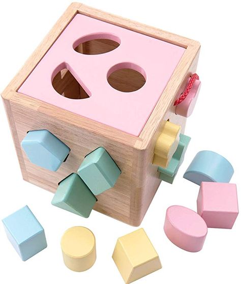 Pink Amazon, Cube Toy, Baby Gadgets, Wooden Baby Toys, Kid Toys, Toddler Learning, Cute Toys, Montessori Toys