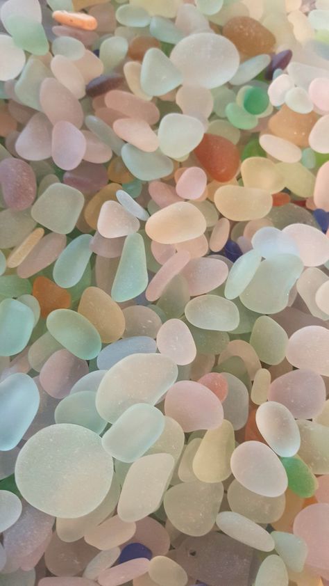 Sea Glass Photography, Colorful Phone Aesthetic, Beach Glass Aesthetic, Glass Rock Beach, Colours In Nature, Sea Glass Pictures The Beach, Natural Color Aesthetic, Seaglass Aesthetic, Sea Glass Aesthetic