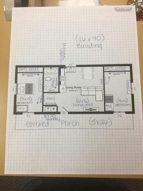 16x40 cabin floorplans | Shed house plans, Shed to tiny house, Cabin floor plans 16x40 Shed House, Shed House Interior, Shed Floor Plans, Shed House Plans, Shed Floor, Shed To Tiny House, Tiny House Layout, Cabin Floor, Small House Floor Plans