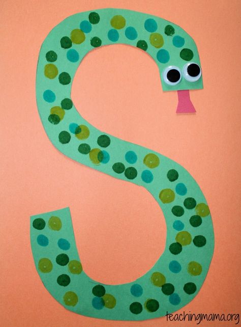 5 Fun Activities for the Letter S | Teaching Mama                                                                                                                                                                                 More Preschool Letter S, Letter S Crafts, Letter S Activities, Zoo Phonics, Preschool Letter Crafts, Abc Crafts, Teaching Mama, Alphabet Letter Crafts, Abc Art