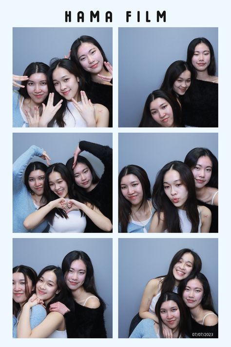 Photo Booth Poses Trio, Trio Photobooth Ideas, Photobooth Poses Trio, Pose Ideas For Three Friends, Photobooth Ideas Trio, Poses For Photobooth, Best Friends Photobooth, Trio Poses Reference Friends, Trio Selfie Pose