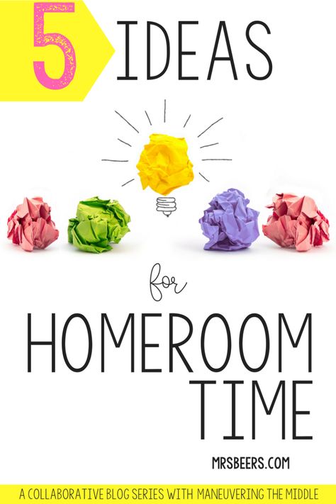 How are you engaging students during your homeroom time? Here are 5 Ideas to make the most of Homeroom and Advisory time for Middle School Middle School Advisory, Middle School Organization, Advisory Activities, Independent Learning Activities, Middle School Activities, Middle School Language Arts, First Year Teachers, Language Arts Lessons, Middle School Classroom