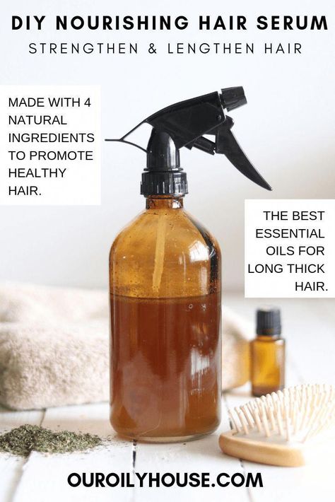 DIY nourishing hair serum to strengthen & lengthen hair. #naturalhaircare Homemade Hair Serum, Diy Hair Serum, Homemade Conditioner, Hair Lengthening, Diy Serum, Best Coconut Oil, Best Natural Hair Products, Homemade Hair, Hair Care Recipes