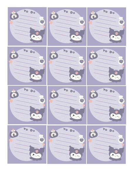 Kurumi sticky note pad cute Cinnamoroll Memo Pad Printable, Kuromi Sticky Notes Printable, Sanrio Cards Printable, Sanrio Memo Pad Printable, Cute Note Pad Template, Kuromi Memo Pad Printable, Sanrio To Do List, Sanrio Template Printable, K-pop Freebies Printable