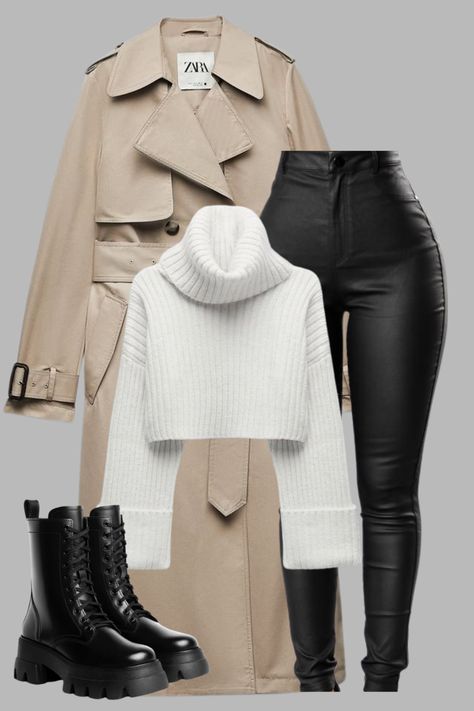 Casual Chic Outfits, Leather Pants Outfit, Classy Winter Outfits, Mode Zara, Winter Fashion Outfits Casual, Cold Outfits, Elegante Casual, Stylish Work Outfits, Classy Casual Outfits