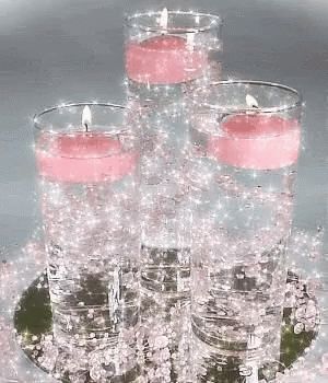 Candles GIF - Candles - Discover & Share GIFs Simple Candle Centerpieces Wedding, Non Flower Centerpieces, Tafel Decor, Wedding Reception Table Decorations, Reception Table Decorations, Candle Wedding Centerpieces, Easy Candles, Wedding Reception Tables, Sweet 16 Parties