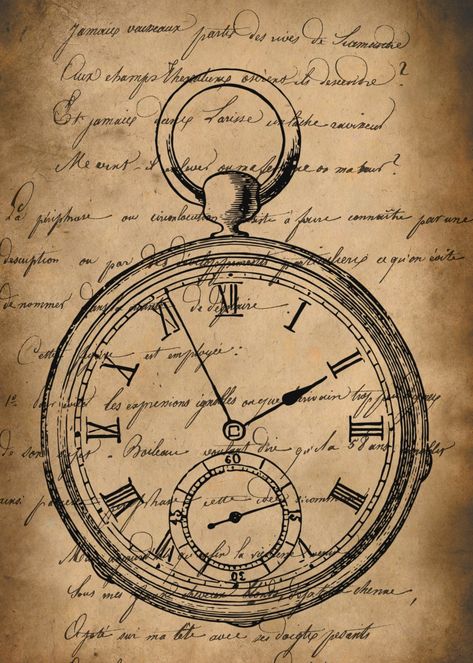 Vintage Pocket Watch Illustration Free Stock Photo - Public Domain Pictures Pocket Watch Illustration, Pocket Watch Drawing, Watch Illustration, Pocket Watch Art, Steampunk Mixed Media Art, Watch Sketch, Clock Drawings, Pocket Watch Tattoos, Watch Drawing