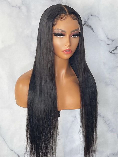 Black    Human Hair  Full Wigs(Lace)    Wigs & Accs Balayage, Human Lace Wigs, Cheap Human Hair Wigs, Frontal Wig Hairstyles, Long Human Hair Wigs, Hd Lace Frontal, Lace Human Hair, Human Wigs, Cheap Human Hair