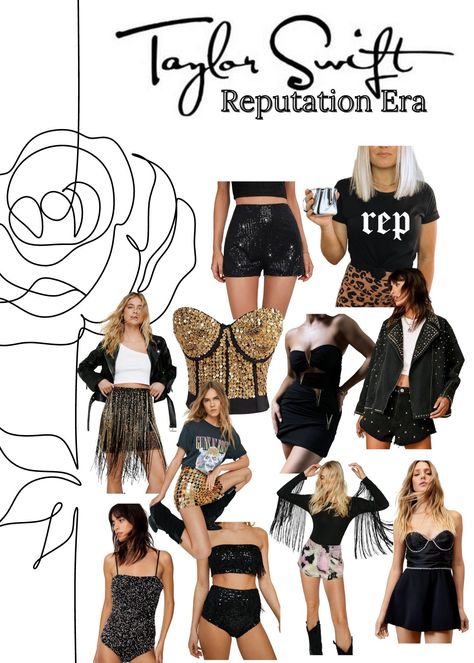 Taylor Swift Ootd Ideas, Taylor Swift Eras Outfits Reputation, Eras Outfits Reputation, Taylor Swift Eras Reputation Outfits, Taylor Swift Era Outfits Fearless, Reputation Era Outfits Taylor Swift, Taylor Swift Concert Outfit Reputation Era, Taylor Switch Eras Outfits, What To Wear To A Taylor Swift Concert Reputation