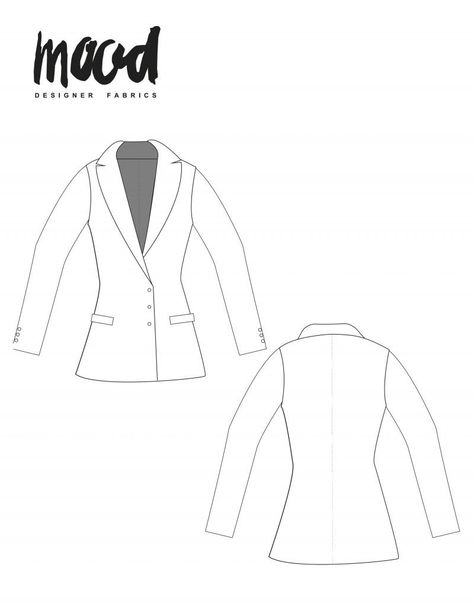 The Nepeta Blazer - Free Sewing Pattern - Mood Sewciety Molde, Mood Sewciety, Blazer Pattern, Free Sewing Patterns, Free Sewing Pattern, Well Dressed Women, Mood Fabrics, Couture Mode, Beautiful Suit