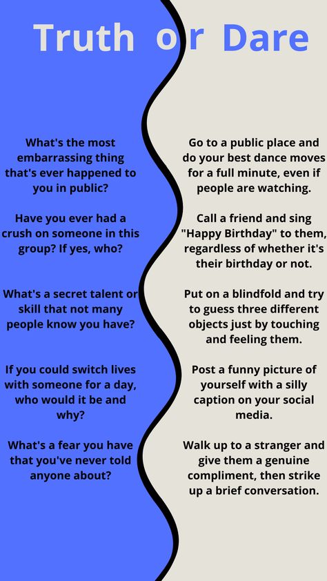 Truth Or Dare Questions In School, T Or D Question, Crush Truth Or Dare Questions, Truth Or Dare Crush Edition, Dares For Truth Or Dare Over Text Flirty, True Or Dare Questions For Crush, Tds Questions, Truth Or Shots Questions, True Or Dare Questions For Friends