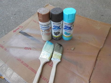 how to spary paint faux copper patina, container gardening, gardening, repurposing upcycling Upcycling, Copper Patina Diy, Patina Diy, Copper Spray Paint, How To Spray Paint, Green Spray Paint, Blue Green Paints, Patina Paint, Paint Easy