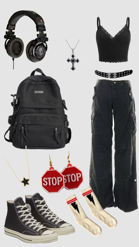 #outfitinspo #alt #grunge #emo #emovibe #emocore Emo Grunge Aesthetic Outfits, Grunge Outfits Blue Jeans, 2000s Fashion Outfits Emo, Light Emo Outfits, Grunge Fits Girl, Emo Outfit Summer, Emoish Outfits, Female Emo Outfits, Formal Emo Outfits