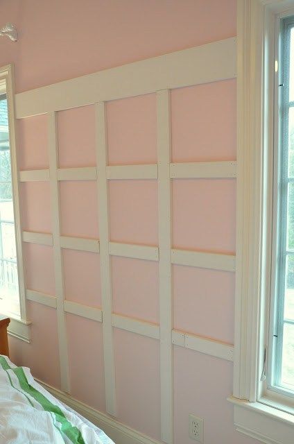 Baseboards And Trim Ideas, Beadboard Headboard, Paneled Headboard, Wall Behind Bed, Faux Headboard, Headboard Tutorial, Wall Paneling Diy, Headboard Wall, House Photo