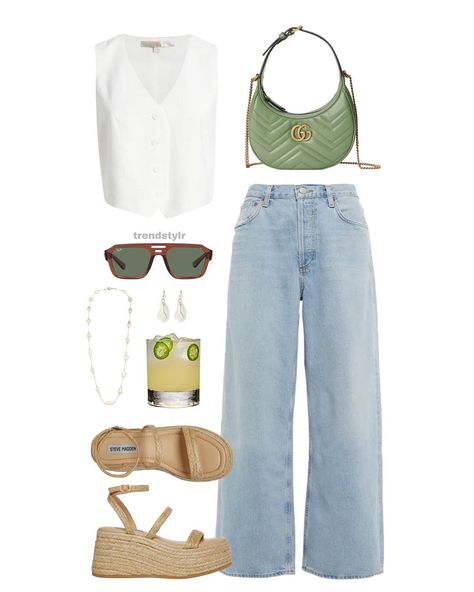 White Jeans Outfit Summer, White Jeans Summer, White Summer Tops, White Jeans Outfit, Downtown Outfits, Jeans Outfit Summer, Outfit Inspo Summer, Europe Fashion, Comfy Fashion