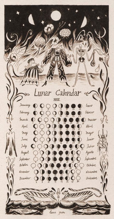 Moon Calendar 2023 Printable, Bujo Lunar Calendar, Eco Feminism, Wicca Calendar, Lunar Calendar 2023, 2023 Lunar Calendar, Witch Calendar, Lunar Witch, Wood Illustration