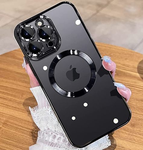 Deal of the day: JUESHITUO Magnetic Clear Case for iPhone 14 Pro Max Case with Full Camera Protection [No.1 Strong N52 Magnets] [Military Grade Drop Protection] Shing for Women Girls Phone Case (6.7")-Space Black Croma Key Video, Luxury Plates, Free Iphone Giveaway, Produk Apple, Accessoires Iphone, Girl Phone Cases, Iphone Obsession, Iphone Black, Camera Cover