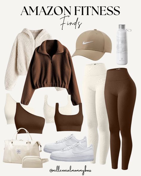 Amazon Outfits, Gymwear Outfits, Crop Pullover, Fitness Wear Outfits, Cute Lazy Day Outfits, Amazon Clothes, Ținută Casual, غرفة ملابس, Sport Outfit