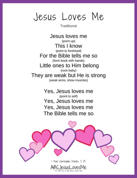 1 Year Bible Song Cards | ABCJesusLovesMe Bible Songs For Preschoolers, Christian Preschool Songs, Sunday School Songs For Preschoolers, Sunday School Songs For Kids, Easter Songs For Preschoolers, Preschool Bible Songs, Bible School Songs, Kids Church Songs, Easter Songs For Kids