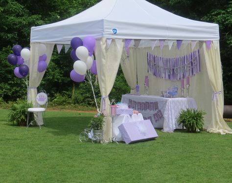 Birthday Gazebo Party Ideas, Canopy Party Decorations, Tent Decorating Ideas Birthday, Outdoor Party Backdrop, Tent Picnic, Purple Princess Party, Party Gazebo, Sweet Sixteen Birthday Party Ideas, Home Vibes