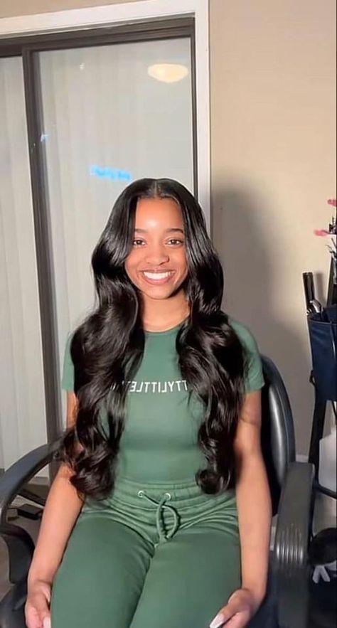Leave Out Wavy Hair, Full Side Part Sew In, Sweet 16 Hairstyles Straight Hair, Traditional Sew In Black Women, 30in Middle Part Buss Down, Straight See In Weave Middle Part Leave Out, 26 Inch Bussdown, Long Weave Middle Part, 20 Inch Bussdown Middle Part