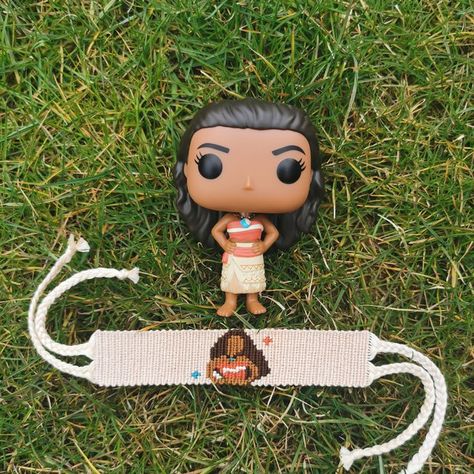 Alpha pattern #70424 | BraceletBook Disney Sparkle, Moana Movie, Funko Pop Figures, You Are Cute, Cute Aesthetic, Alpha Pattern, Alpha Patterns, Bobble Head, Bracelet Pattern