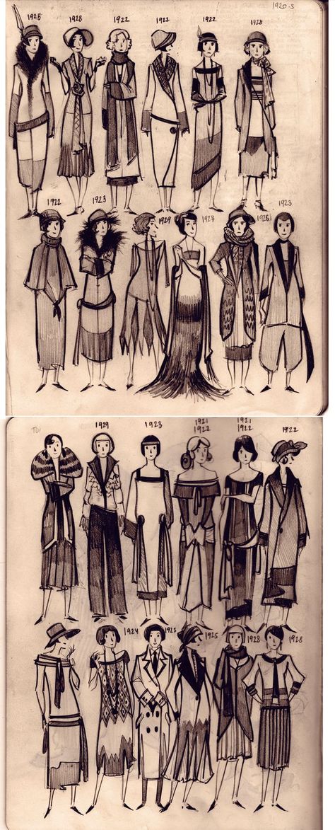 1920's women's fashion; 1923, waist lines began to drop to between the natural waist and the hip; 1924 waistlines drop to the hip; 1928 hem lines start to rise to the knee: 1920s Authentic Fashion, 1920s Street Fashion, 1950d Fashion, 1920s European Fashion, Vintage Outfits 1920s Style, 1920s Working Class Woman, Roaring 20s Fashion Women Pants, 1920s Casual Wear, 1920s Upper Class Fashion