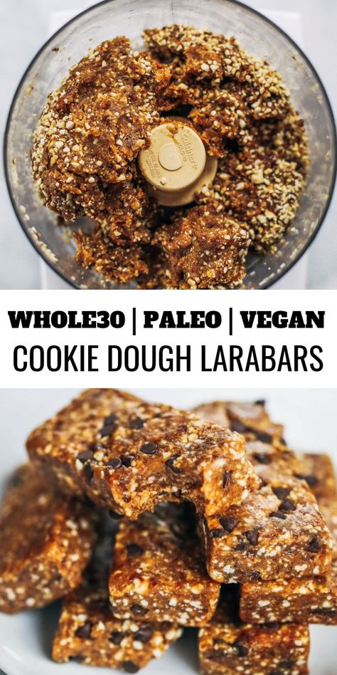 Healthy Paleo Snacks, Lara Bars Recipe, Homemade Cookie Dough, Snack Sani, Paleo Snack, Fruit Bars, Homemade Cookie, Snack For Kids, Vegan Cookie Dough