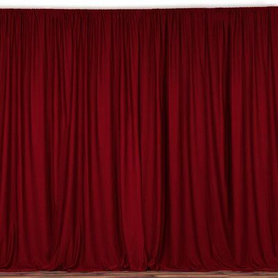 Latitude Run® These solid backdrop curtains are a perfect choice to decorate your window. These drapes also great for backdrops at weddings, trade shows, birthday parties, photo booths, showrooms, theatres, or anywhere you desire to add a touch of class. Transforming space and location into a completely different environment without resorting to expensive methods is easy to do with these polyester curtain/backdrop. Curtain Colour: Cranberry Red, Size per Panel: 56" x 96" Red Curtain Backdrop, Maroon Backdrop, Maroon Curtains, Solid Backdrop, Backdrop Curtains, Curtain Backdrop, Red Drapes, Curtain Backdrops, Red Curtains