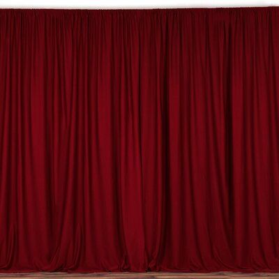 Latitude Run® These solid backdrop curtains are a perfect choice to decorate your window. These drapes also great for backdrops at weddings, trade shows, birthday parties, photo booths, showrooms, theatres, or anywhere you desire to add a touch of class. Transforming space and location into a completely different environment without resorting to expensive methods is easy to do with these polyester curtain/backdrop. Curtain Colour: Cranberry Red, Size per Panel: 56" x 96" Red Curtain Backdrop, Maroon Backdrop, Solid Backdrop, Backdrop Curtains, Curtain Backdrop, Red Drapes, Curtain Backdrops, Red Curtains, Photo Booths