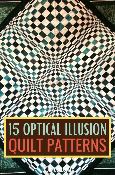 Patchwork, Dimensional Quilts Optical Illusions, Optical Illusions Quilts, 3 Dimensional Quilt Patterns, 3 Dimensional Quilts, 3d Quilts Patterns Free, 3dquilts Quilt Blocks, Quilting Challenge Ideas, Modern Log Cabin Quilt Blocks