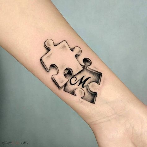 101 Amazing Puzzle Tattoo Ideas That Will Blow Your Mind! | Outsons | Men's Fashion Tips And Style Guide For 2020 Jigsaw Tattoo, Puzzle Tattoo, Natur Tattoo Arm, Puzzle Piece Tattoo, Puzzle Tattoos, Herz Tattoo, Tato Lengan, Pieces Tattoo, Gaming Tattoo