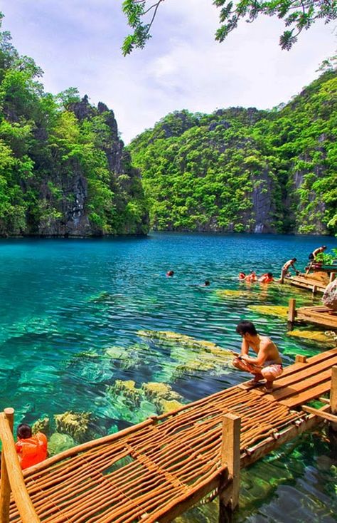 Coron Island is the third-largest island in the Calamian Islands in northern Palawan in the Philippines. The island is part of the larger municipality Puerto Princesa, Kayangan Lake, Coron Island, Palawan Island, Coron Palawan, Vietnam Voyage, Places In Usa, Palawan Philippines, Vacation Usa