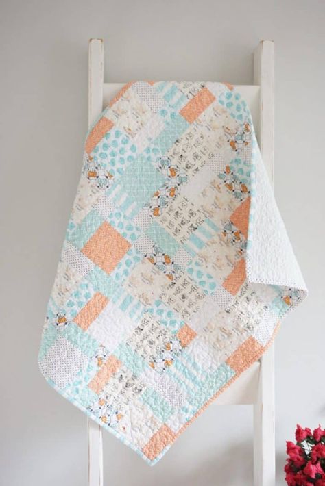 Free Baby Quilt Patterns : 20+ Of My Favorites | Wren Collective Patchwork, Quilting Patterns Free, Quilts Designs, Free Baby Quilt Patterns, Rain Pattern, Baby Quilt Size, Simple Quilts, Kate Baby, Charm Pack Quilt Patterns