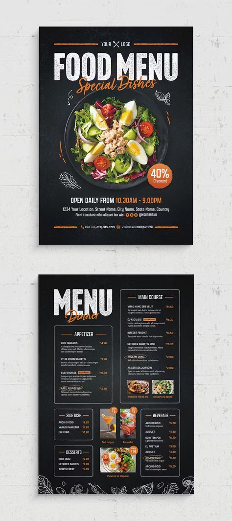 Food Menu Template PSD Grilled Menu Ideas, Grill Menu Design Ideas, Restaurants Menu Ideas, Food Menu Layout Design, Food Menus Designs, Restaurant Food Menu Design Ideas, Menu Card Ideas Restaurant, Restaurants Menu Design, Food Menu Design Ideas Templates