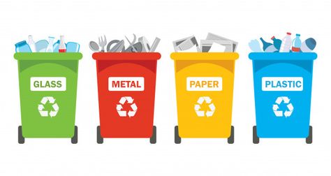 Recycle bins for plastic, metal, paper a... | Premium Vector #Freepik #vector #water #children #paper #nature Waste Segregation, Benefits Of Recycling, Recycle Bins, Geometric Shapes Drawing, Types Of Waste, Plastic Bin, Recycle Cans, Info Graphic, Recycle Box