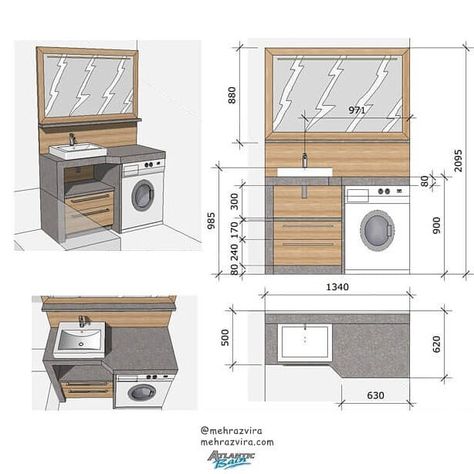 Laundry Cabinet Design, Bathroom Layout Ideas, Bathroom Layout Plans, Design For Bathroom, Laundry Cabinet, Bathroom Construction, Detail Arsitektur, Interior Design Tools, Modern Laundry