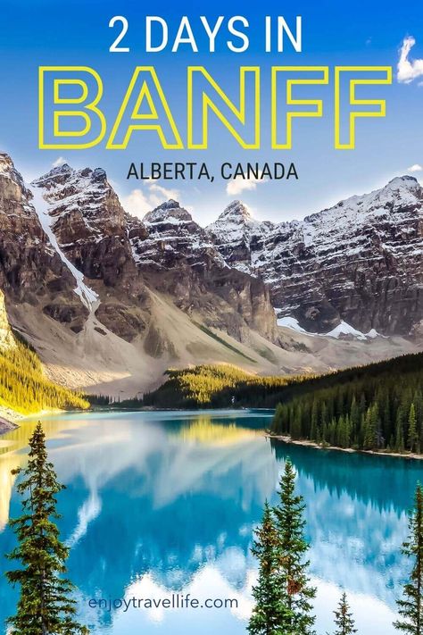 [Alberta, Canada] Here's where to stay and what to do with 2 days in Banff National Park. Maximize your time with this recommended itinerary. #enjoytravellife #banff Banff Itinerary September, Banff Itinerary, Rocky Mountaineer Train, Rocky Mountaineer, Johnston Canyon, North America Travel Destinations, Canada National Parks, Banff Canada, Banff Alberta