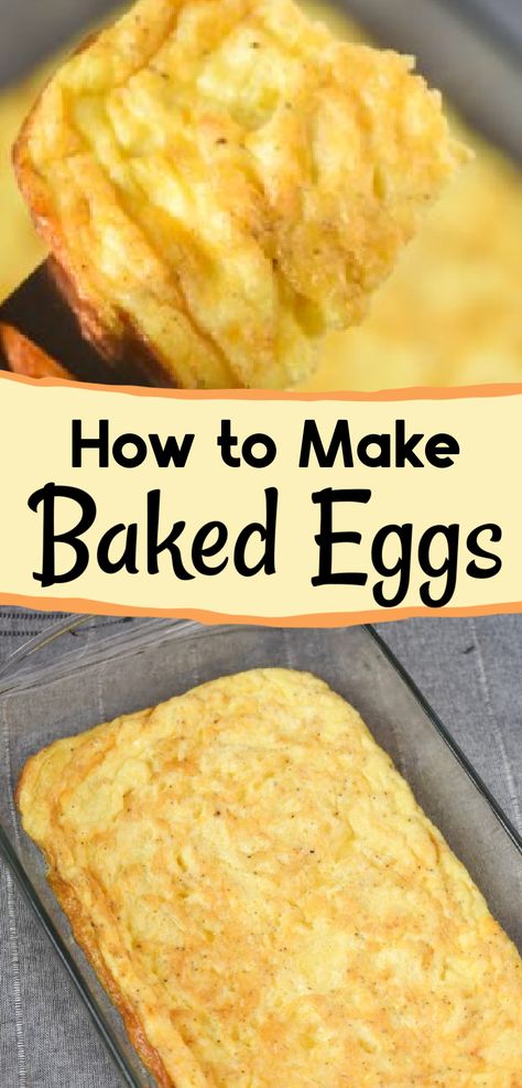 Oven Baked Scrambled Eggs, Baked Scrambled Eggs, Scrambled Egg Bake, Oven Baked Eggs, Baked Omelette, Baked Eggs Recipe, Scrambled Eggs Recipe, Fluffy Eggs, Eggs Recipe