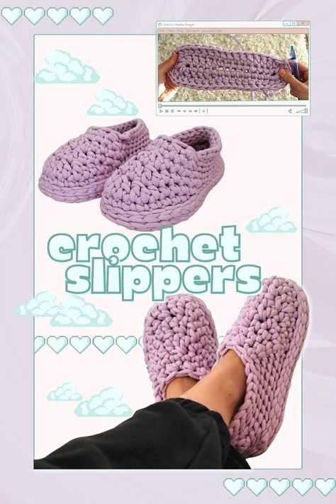 Quick Crochet Slippers! – The Snugglery Amigurumi Patterns, Size 6 Chunky Yarn Patterns, Crochet Slippers Adult Free Pattern Tutorials, Granny Square Socks Free Pattern, Chunky Crochet Slippers Free Pattern, Crochet Slippers Tutorial, Free Crochet Patterns For Slippers, Slipper Crochet Patterns Free, Crochet Clogs Free Pattern