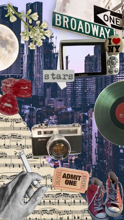 Broadway Astethic, Rent The Musical Aesthetic, Nyc Broadway Aesthetic, Musical Theatre Collage, Acting Career Aesthetic Wallpaper, Broadway Vision Board, Broadway Wallpaper Aesthetic, New York Broadway Aesthetic, Broadway Musical Aesthetic