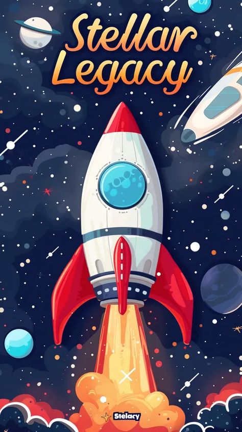 The image is a cartoon rocket ship. The rocket is red and white ->> more details in ai-img-gen.com Cartoon Rocket Ship, Cartoon Rocket, Rocket Cartoon, Stars And Planets, Rocket Ship, A Cartoon, In Space, Artsy Fartsy, Rocket