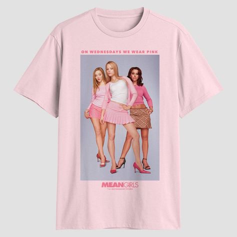 Get trendy with this Men's Nickelodeon Mean Girls Short Sleeve Graphic T-Shirt – Pink. Featuring the iconic poster from the Mean Girls movie, this tee is ideal for a casual outing with friends or to lounge around at home. Made of midweight fabric, this tee feels comfortable to wear all day. Wear this men's Mean Girls graphic t-shirt with your favorite pair of jeans for a perfectly laid-back look. Mean Girls Outfits Dress To Impress, Dress To Impress Mean Girl Theme, Mean Girls Dress To Impress, Mean Girl Dress To Impress, Mean Girl Outfits, Mean Girls Shirts, Mean Girls Outfits, Mean Girls Movie, Bday List