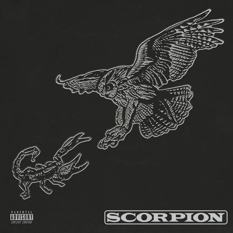 Drake Scorpion Album Cover, Drake Nails, Scorpions Album Covers, Drake Album Cover, Drake Scorpion, Drakes Album, Tribute Tattoos, Rap Album Covers, Scorpion Tattoo