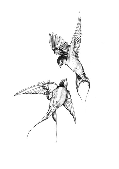 Swooping Bird Tattoo, Birds Flying Tattoo Arm, Swallows Tattoo Men, Men’s Swallow Tattoo, Birds Flying Tattoo Men, Flying Swallow Tattoo, Mens Bird Tattoo Ideas, Back Of Arm Bird Tattoo, Two Birds Flying Tattoo