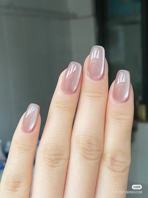 Manikur Kuku, Hello Nails, Simple Gel Nails, Subtle Nails, Casual Nails, Minimal Nails, Blush Nails, Pretty Gel Nails, Cat Eye Nails