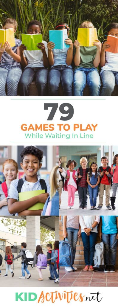 A collection of 79 fun games to play while waiting in line. These are great for school transition activities or for waiting in line at an amusement park. Easy to play with no supplies. #kidactivities #kidgames #activitiesforkids #funforkids #ideasforkids Nature, Games To Play With No Supplies, Games With No Supplies, Games For School Age Kids, Games For School Age, Transition Games, Httyd Party, Kids Fest, Toddler Party Games